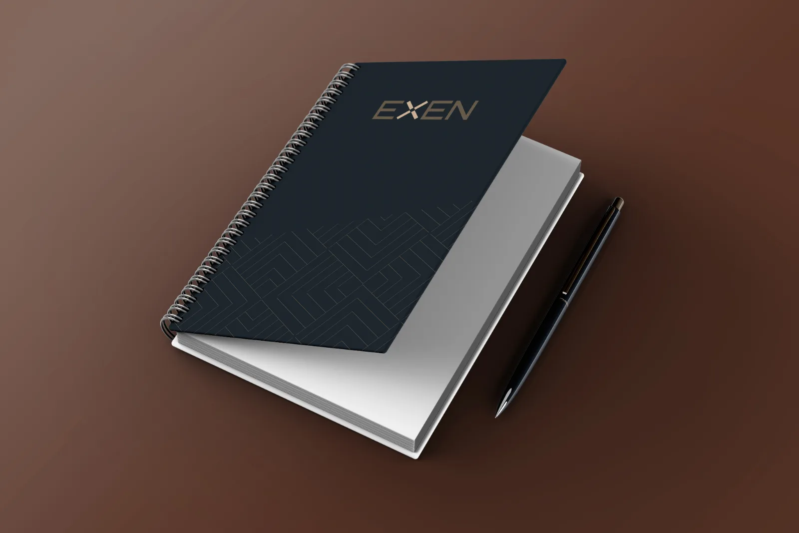EXEN brendi uchun yaratilgan zamonaviy va minimalistik logotip dizayni
